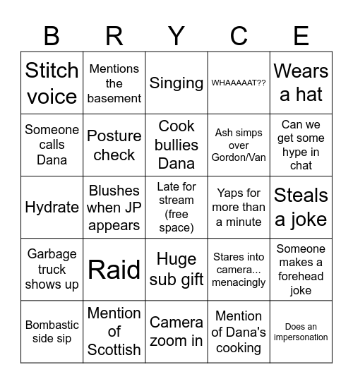 Danatwo Bingo Card