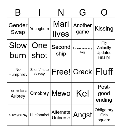 Bingoburn Bingo Card