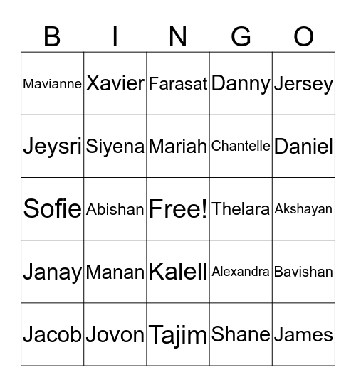 107 BINGO!! Bingo Card