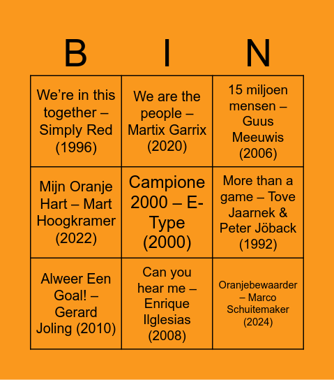 EK BINGO 2024 Bingo Card