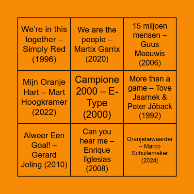EK BINGO 2024 Bingo Card
