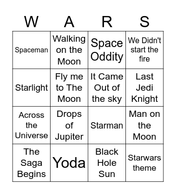 Star Bingo Card