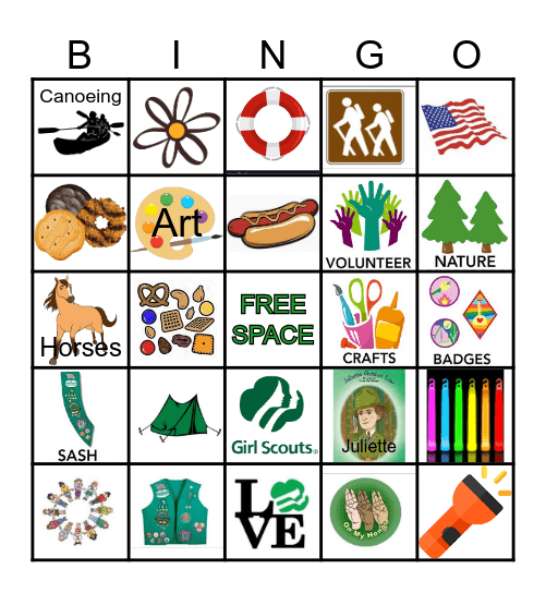 Girl Scout Bingo Card