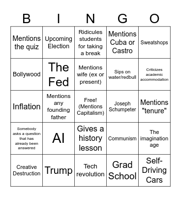 Bingo Card