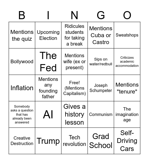 Bingo Card