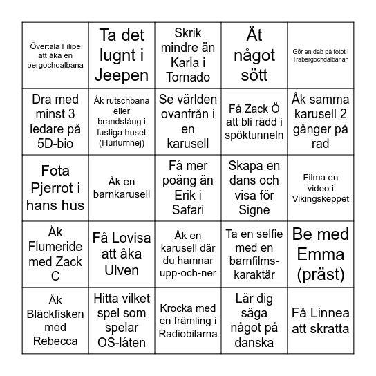 Bakken 2024 Bingo Card