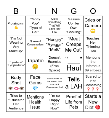 ALR CODED Bingo Card