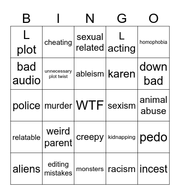 Tommorows Teachings Bingo Card