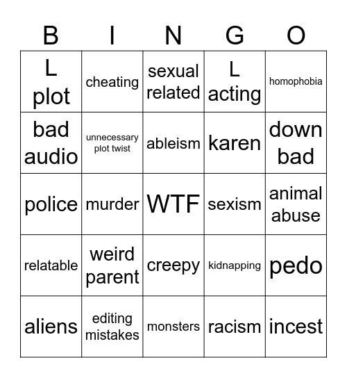 Tommorows Teachings Bingo Card