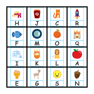 ALPHABET Bingo Card