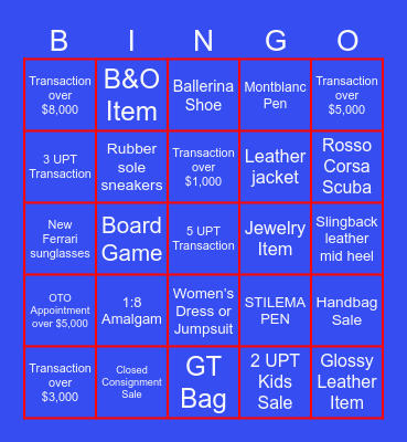 FERRARI FREEDOM BINGO Card