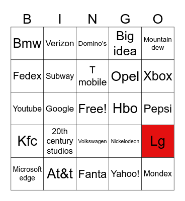Full best animation logos Bingo Card