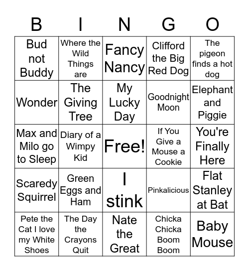 Columbus Library's Book Bingo Card