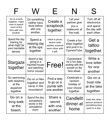 Cypress x Lotus Friendship Bingo! Bingo Card