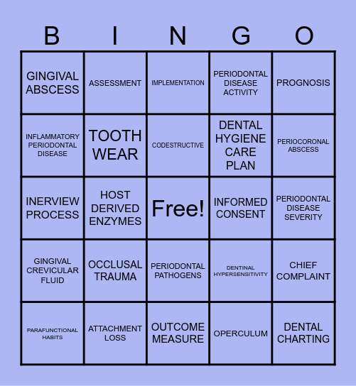 FINAL EXAM REVIEW Bingo Card