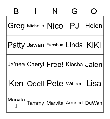 FISH FRY BINGO Card