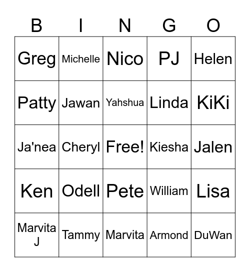 FISH FRY BINGO Card