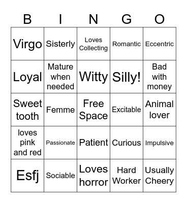 Margotsillies bingo Card