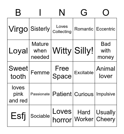 Margotsillies bingo Card