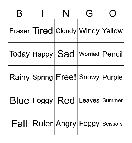 Bingo Card