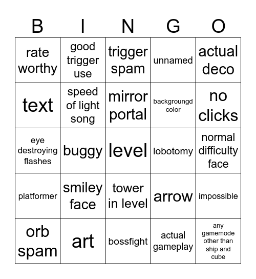 recent tab Bingo Card