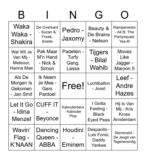 ZOMERFEEST BINGO Card