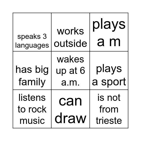 Bingo Card