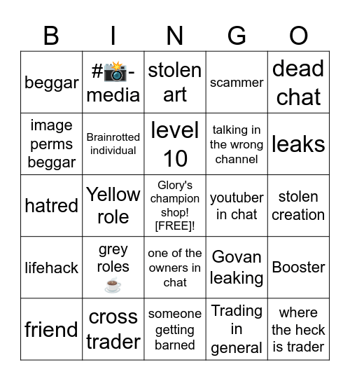 WOT Discord Bingo Card