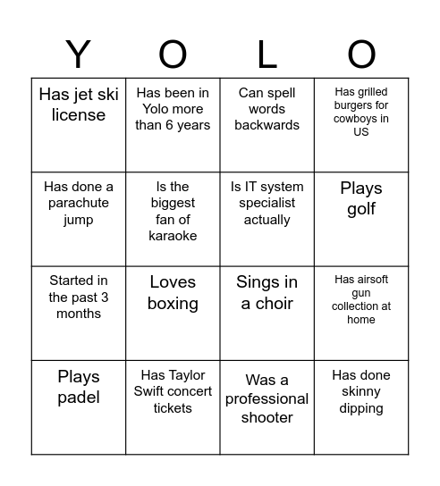 Someone who Bingo Card