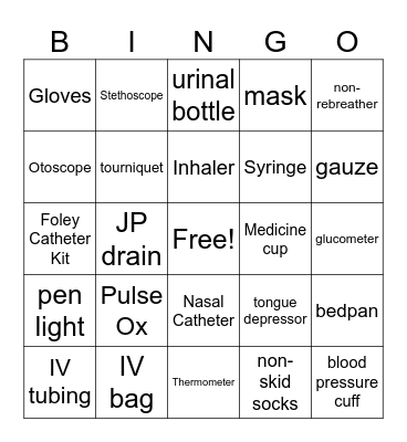 NURSING BINGO Card