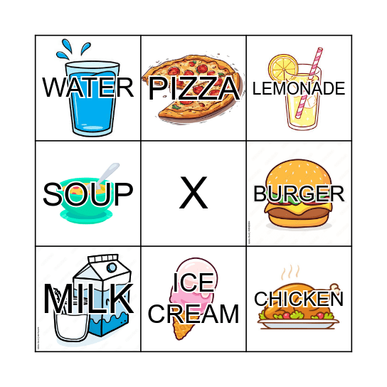 FOOD AND DRINKS Bingo Card