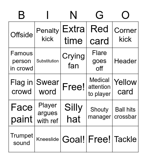 Football date night Bingo Card