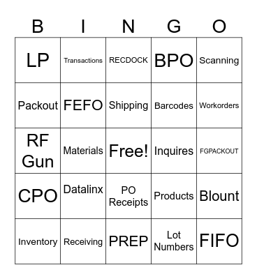 Ops Playbook 2024 Bingo Card