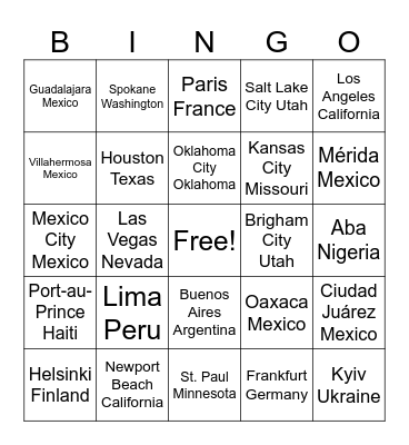 Temple 2 Bingo Card