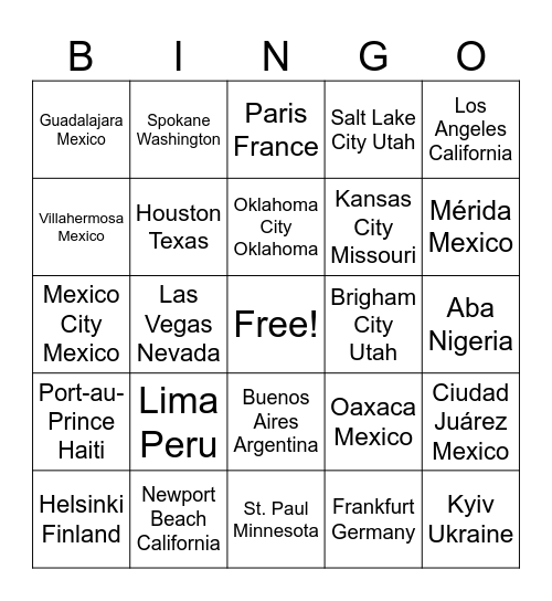 Temple 2 Bingo Card