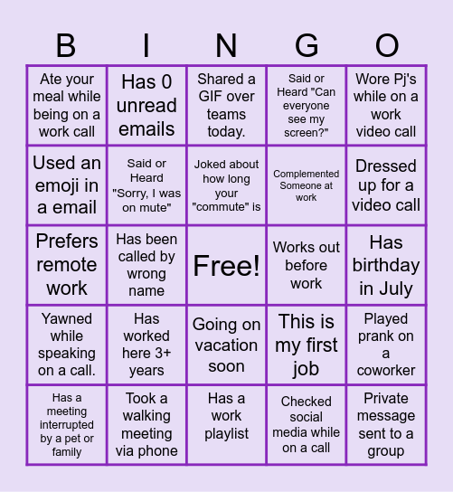 Bingo Card