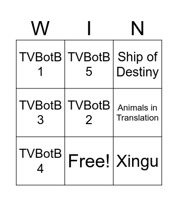Legendary BINGO No.2 July Bingo Card