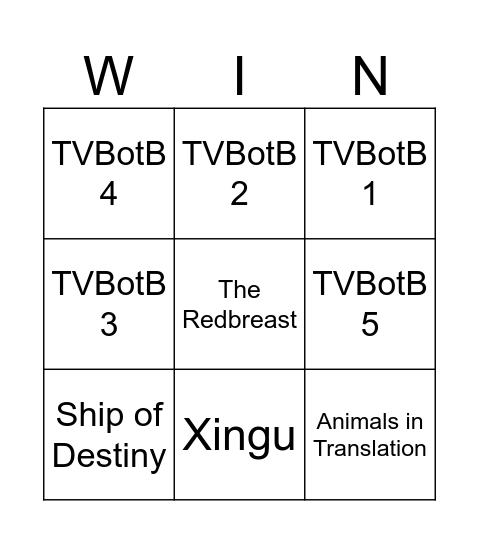 Legendary BINGO No. 2 July Bingo Card