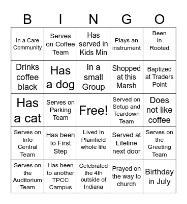 We Know Your Name Bingo Card