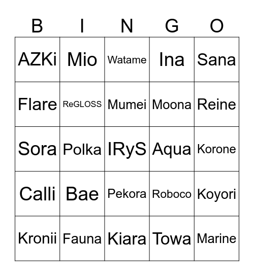 3rdAnnivesaRyS karaoke Bingo Card
