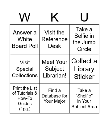 Library Bingo Card