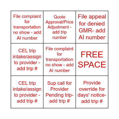 Engagement Committee Bingo Card