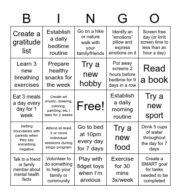 IC Bingo Card