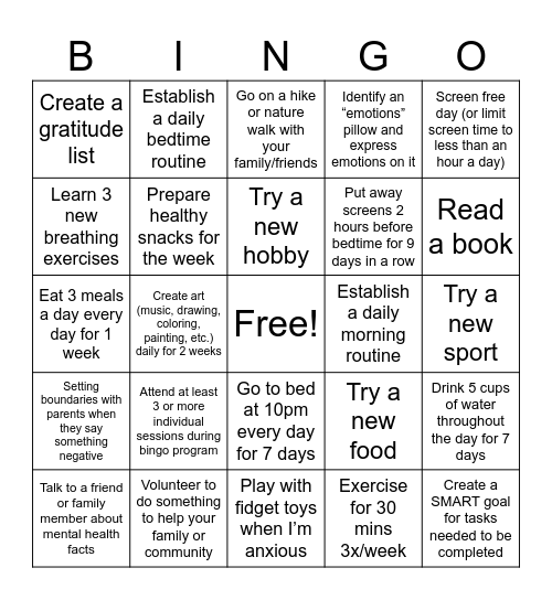 IC Bingo Card