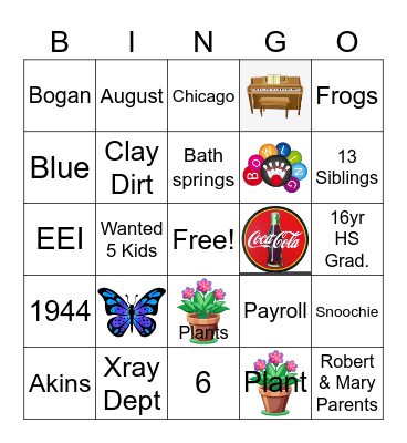 "Happy 80th Birthday Mary" Bingo Card