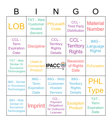 Data Drop Bingo Card