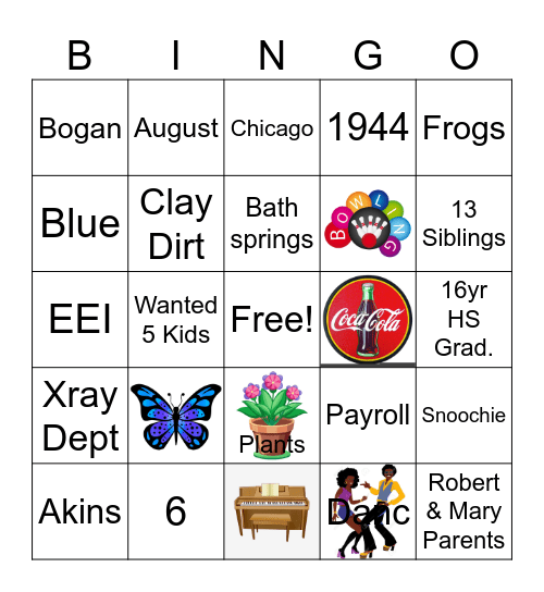 "Happy 80th Birthday Mary" Bingo Card