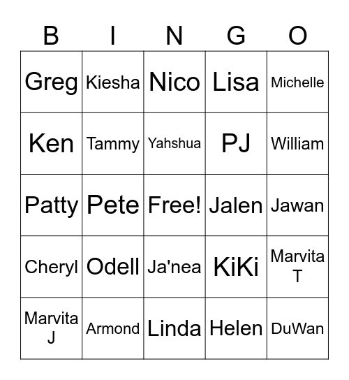 FISH FRY  Bingo Card