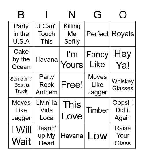 90's - Today Bingo Card