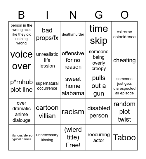 Tommorows Teachings Bingo Card